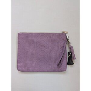 Charming Charlie Lilac Clutch Wristlet With Faux Leather Tassels